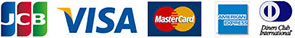 JCB VISA MasterCard American Express Diners Club
